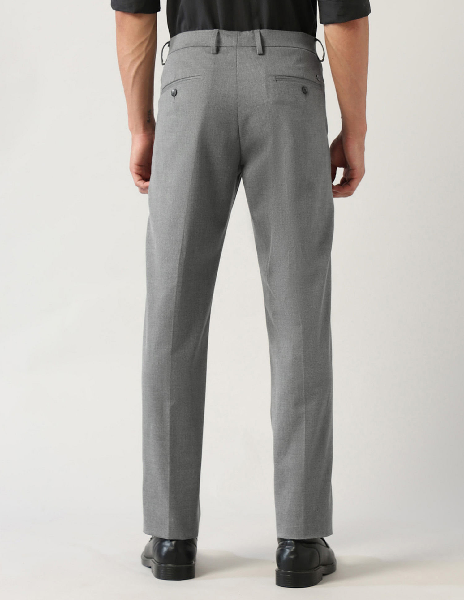 Arrow Mid Rise Dobby Weave Autoflex Trousers