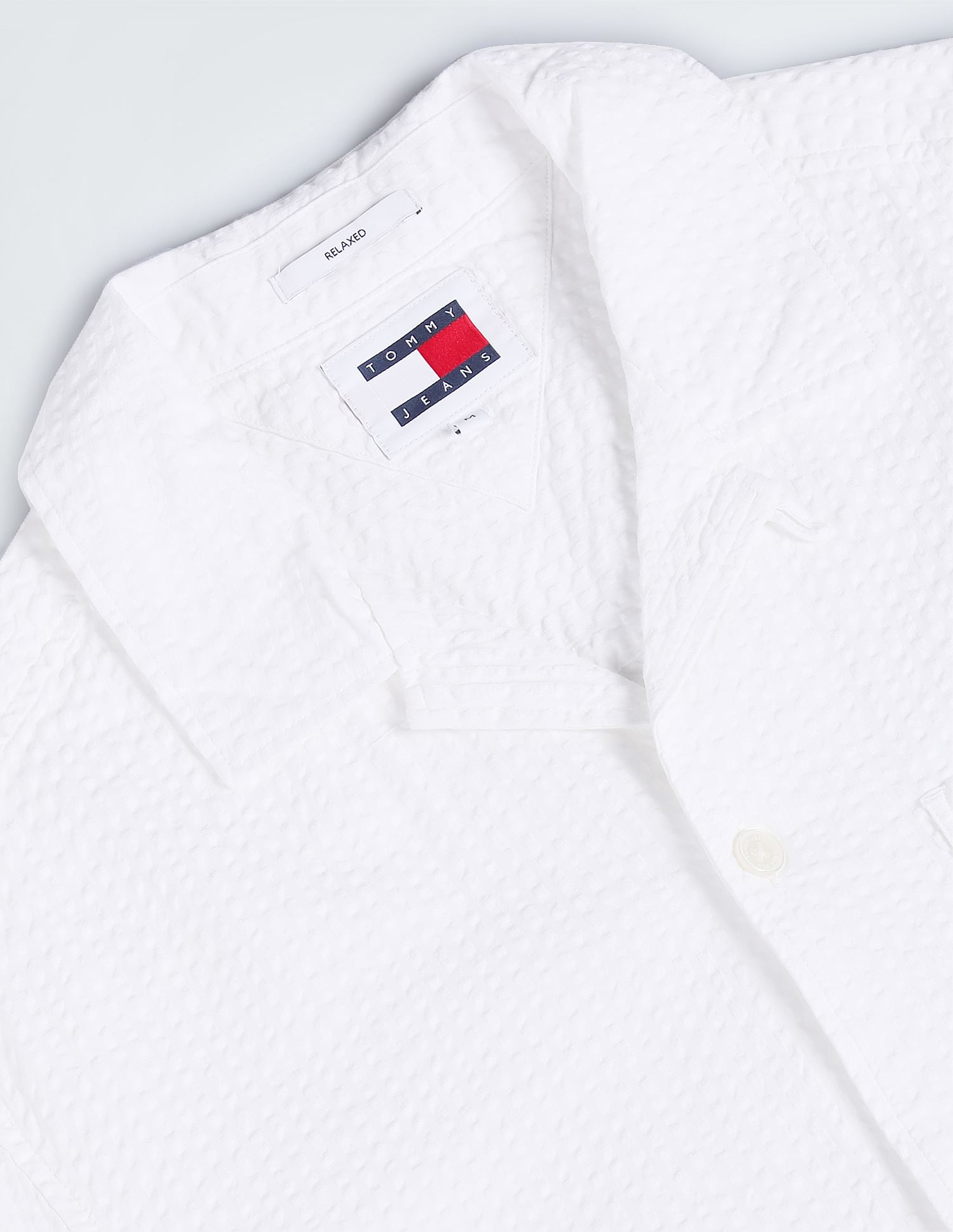 Tommy Hilfiger Cuban Collar Seersucker Shirt