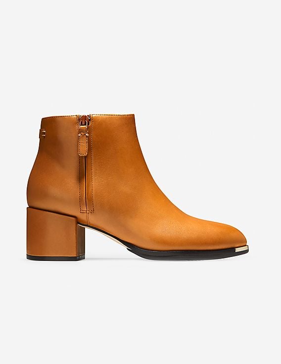 Cole Haan Tan Leather Ankle Boots Made In India 1.jpg main image 4