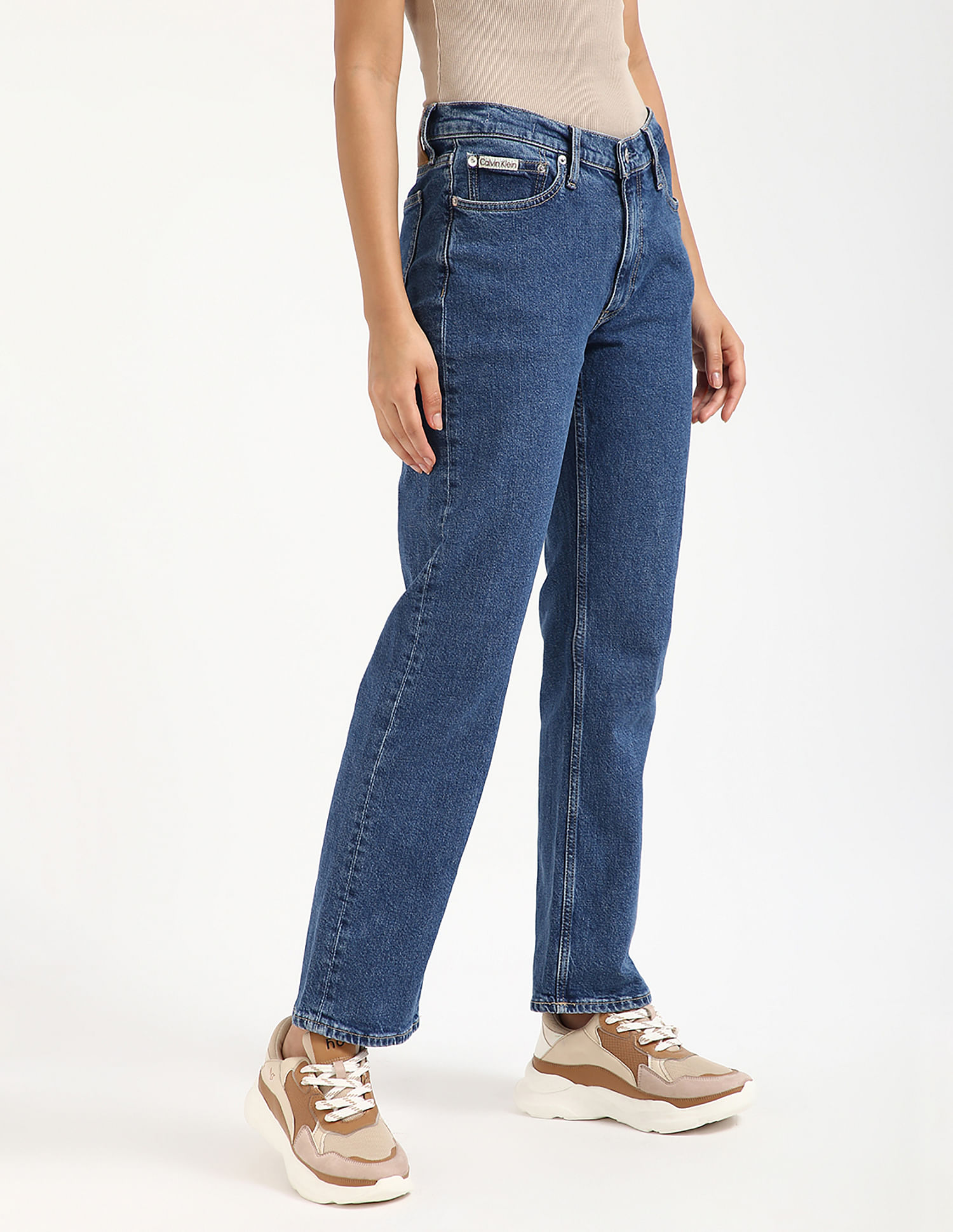 Calvin Klein Jeans Straight Fit Low Rise Jeans