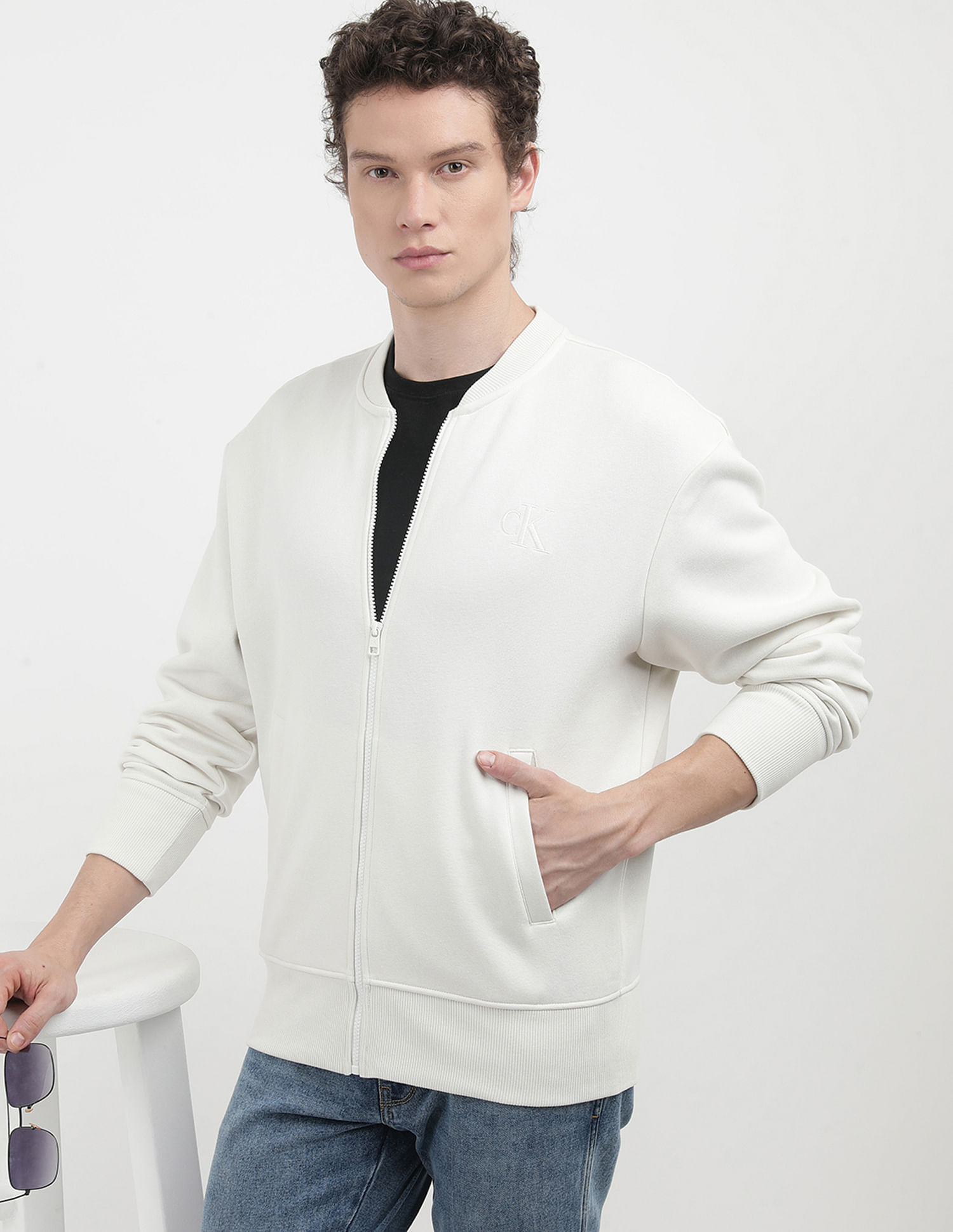 Calvin Klein Monologo Applique Sustainable Sweatshirt