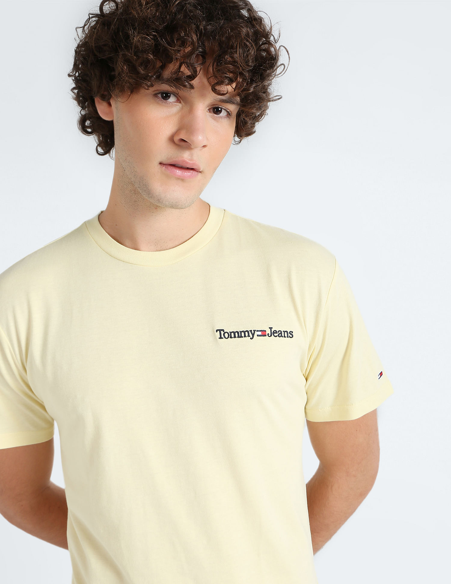 Tommy Hilfiger Classic Linear Logo Ribbed Neck T-Shirt
