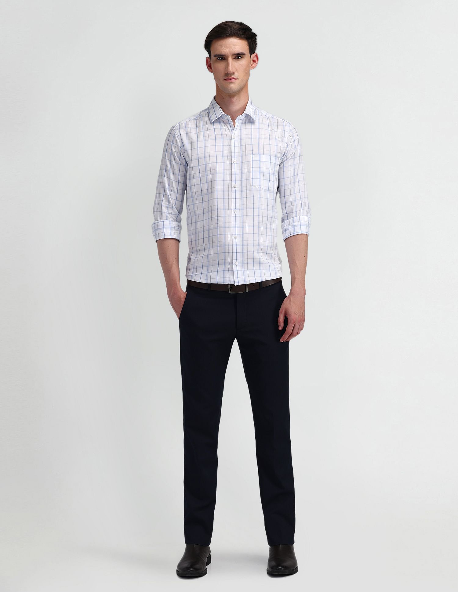 Arrow Glen Checks Cotton Shirt