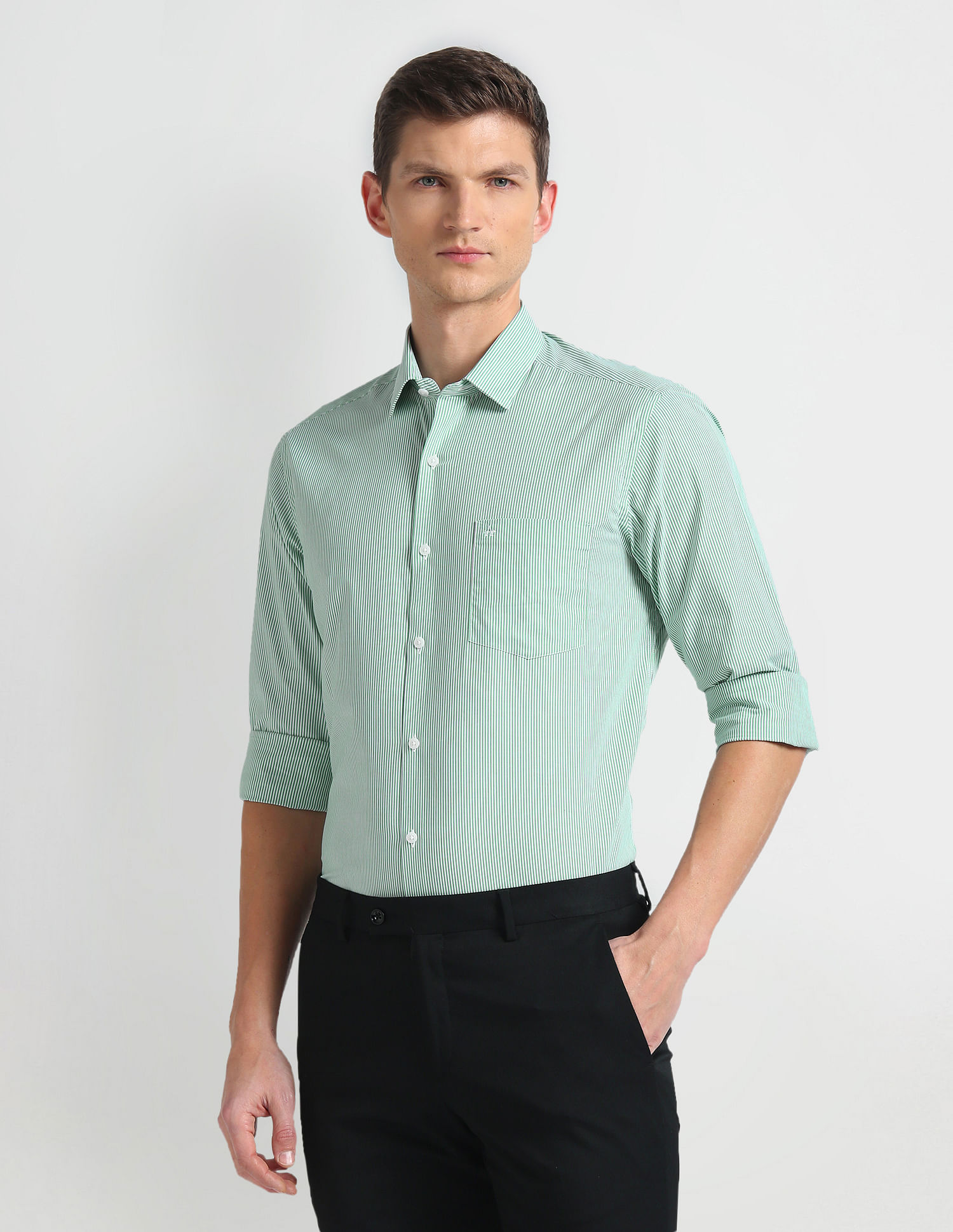 Arrow Manhattan Slim Pure Cotton Shirt