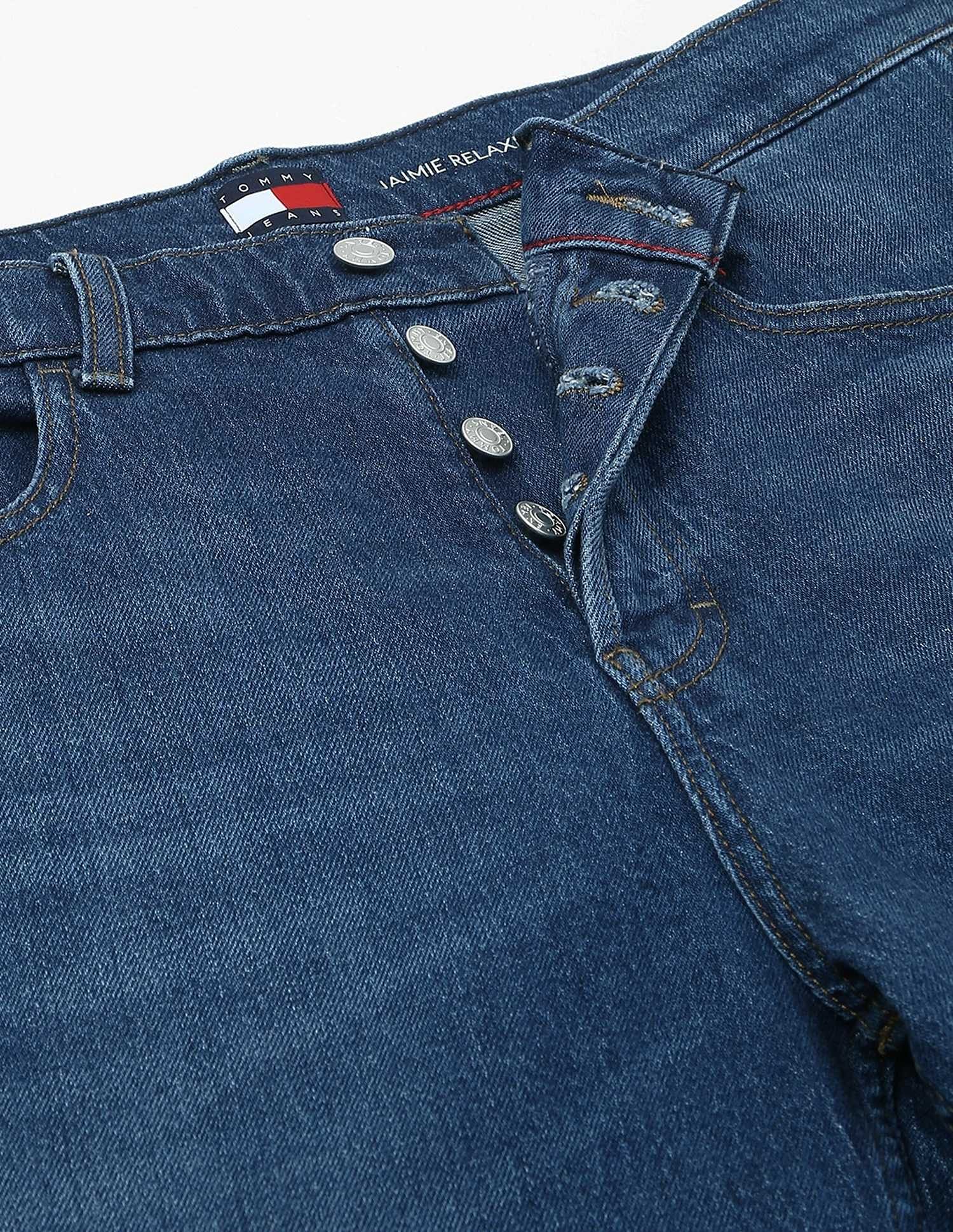 Tommy Hilfiger Light-Wash Loose Straight-Fit Low-Rise Jeans