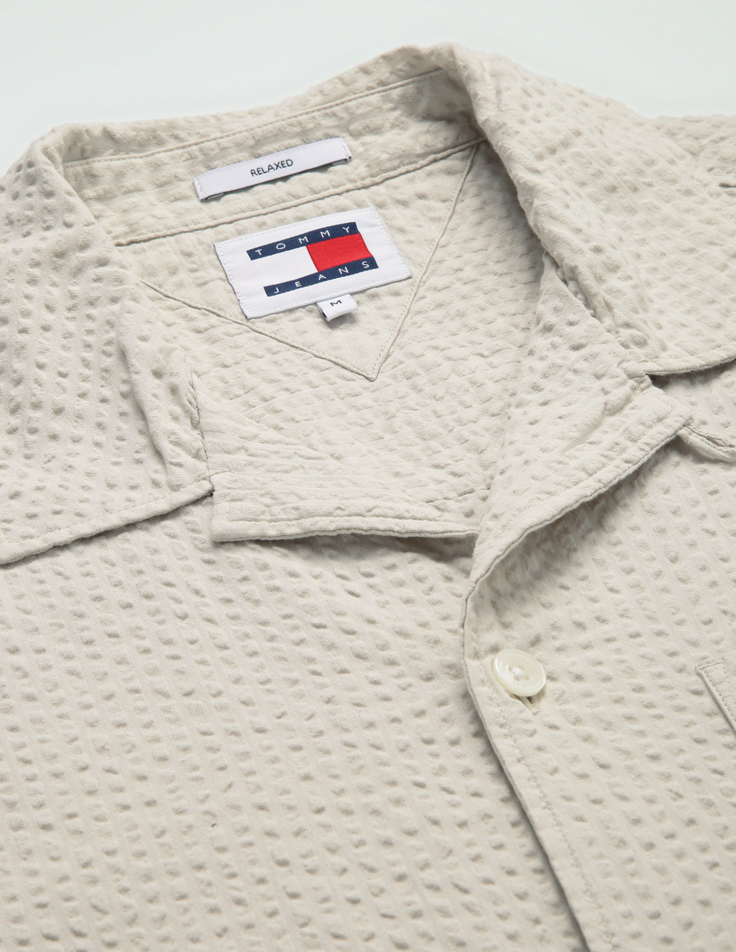 Tommy Hilfiger Cuban Collar Seersucker Shirt