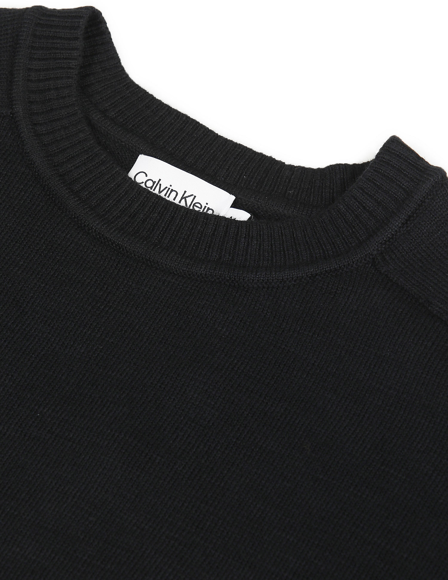 Mens black sales crew neck jumper