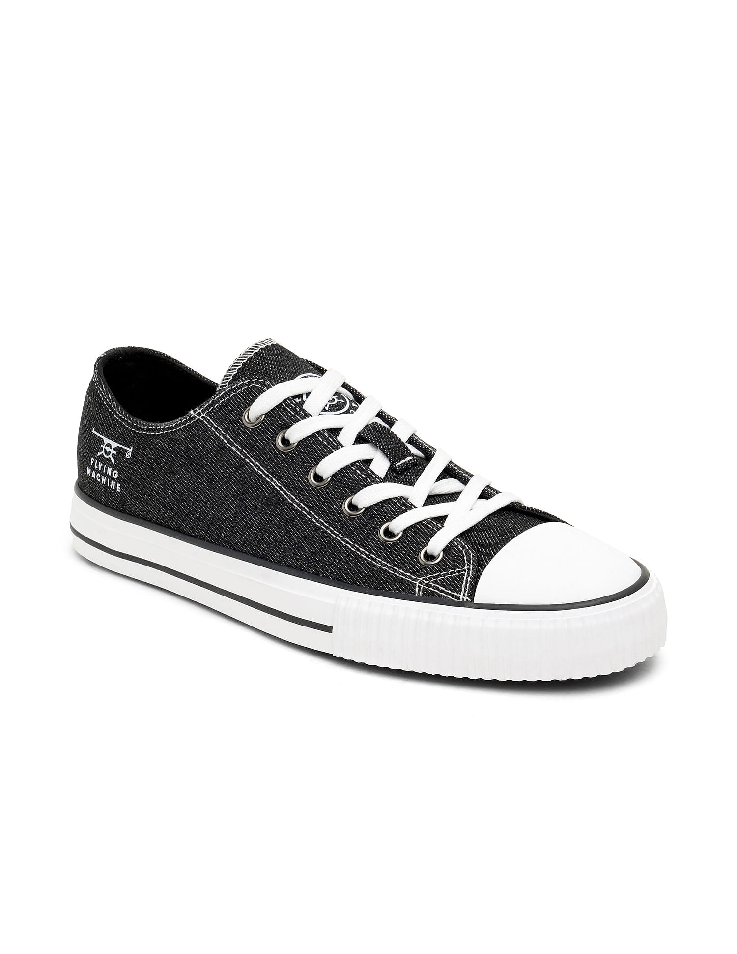 Flying Machine Men Round Toe Washed Cox 2.0 Sneakers