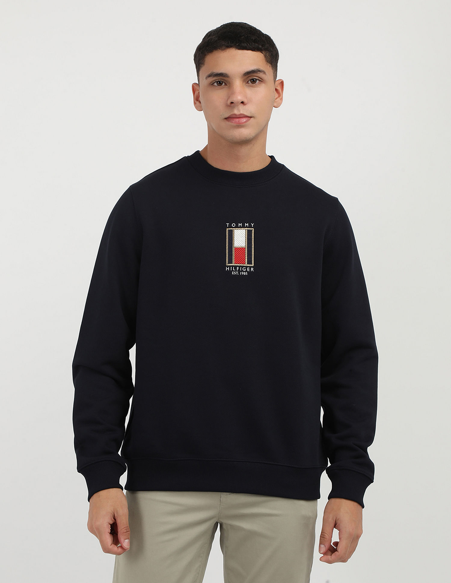 Tommy Hilfiger Vertical Flag Cotton Sweatshirt