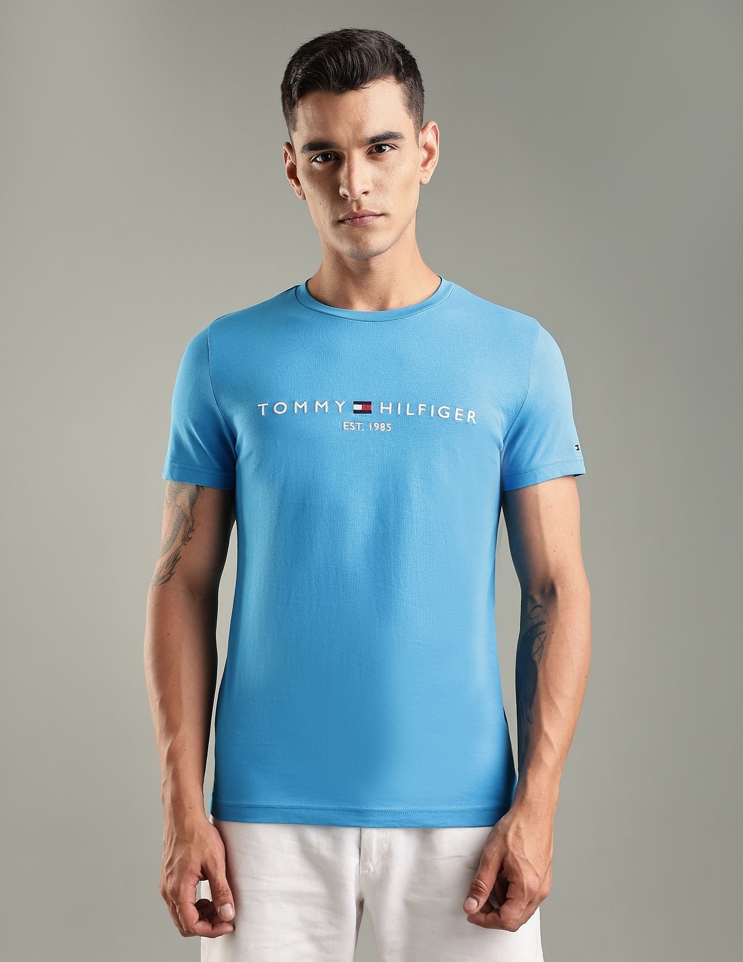 Tommy Hilfiger Embroidered Logo Regular-Fit Cotton T-Shirt