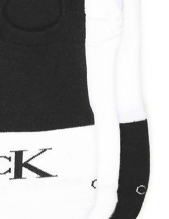 Calvin Klein Men Assorted Cushion Sneaker Liner Socks - Pack Of 3