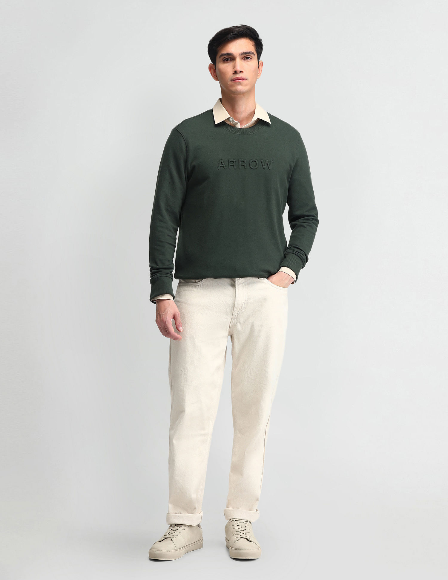 Arrow Sport Brand Printed Regular Fit Sweatshirt