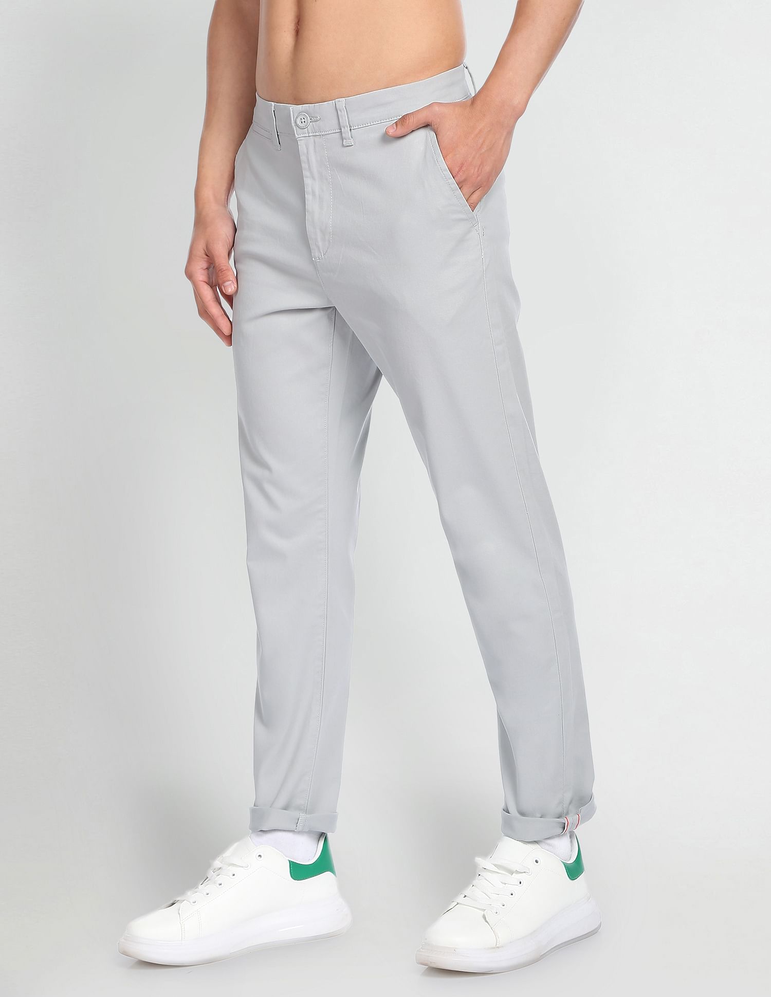 Flying Machine Twill Solid Trousers
