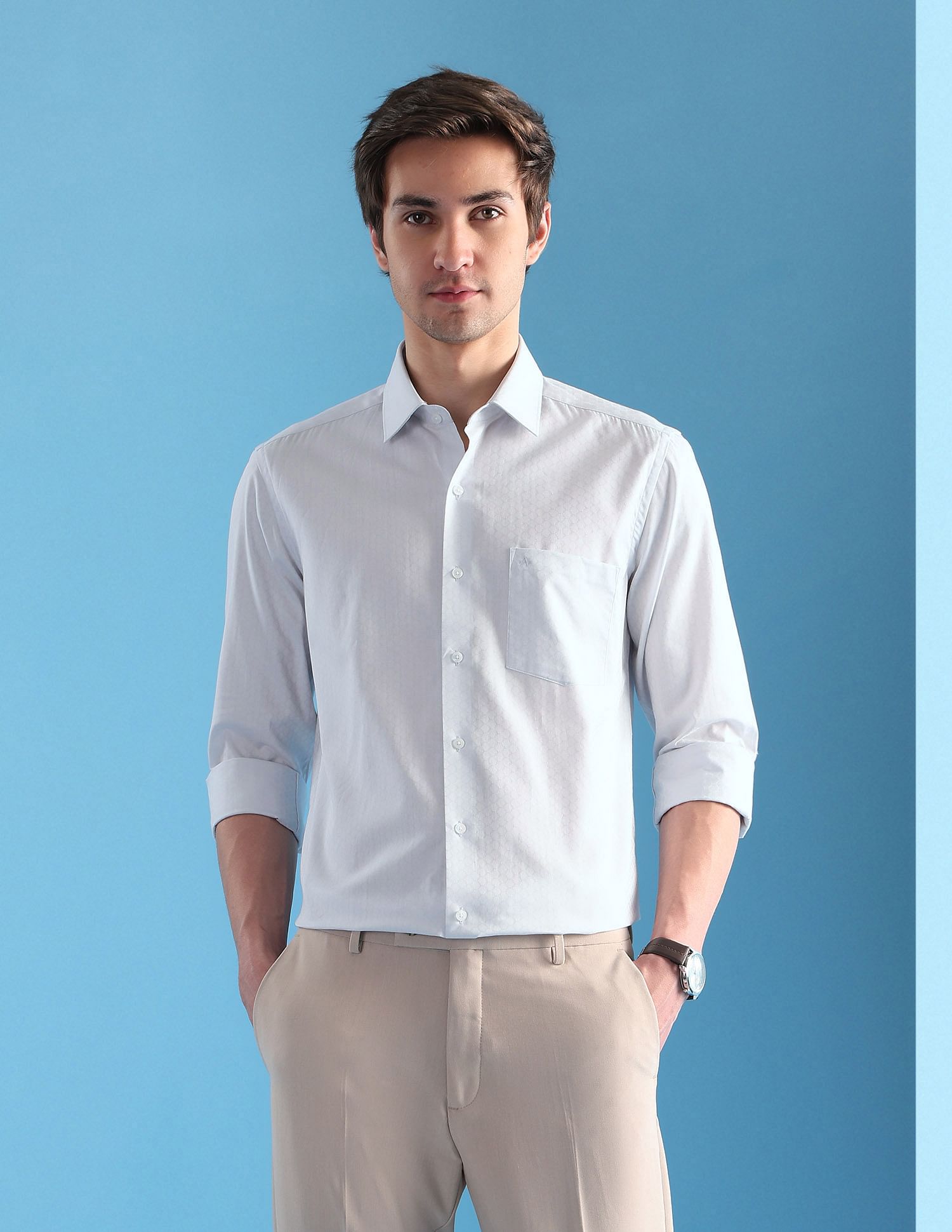 Arrow Manhattan Slim Fit Velocity 5 In 1 Shirt