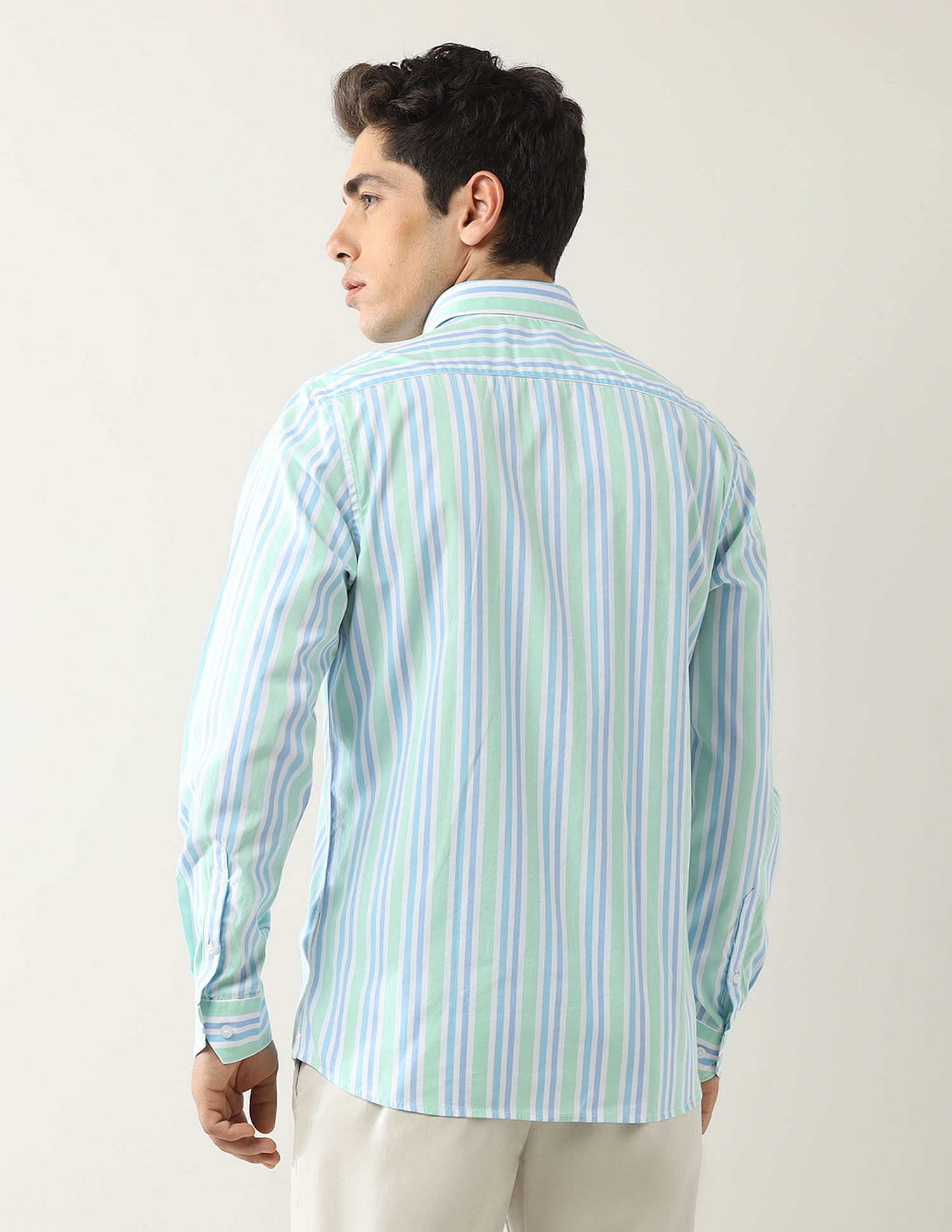 Arrow Sport Vertical Striped Pattern Air Soft Shirt