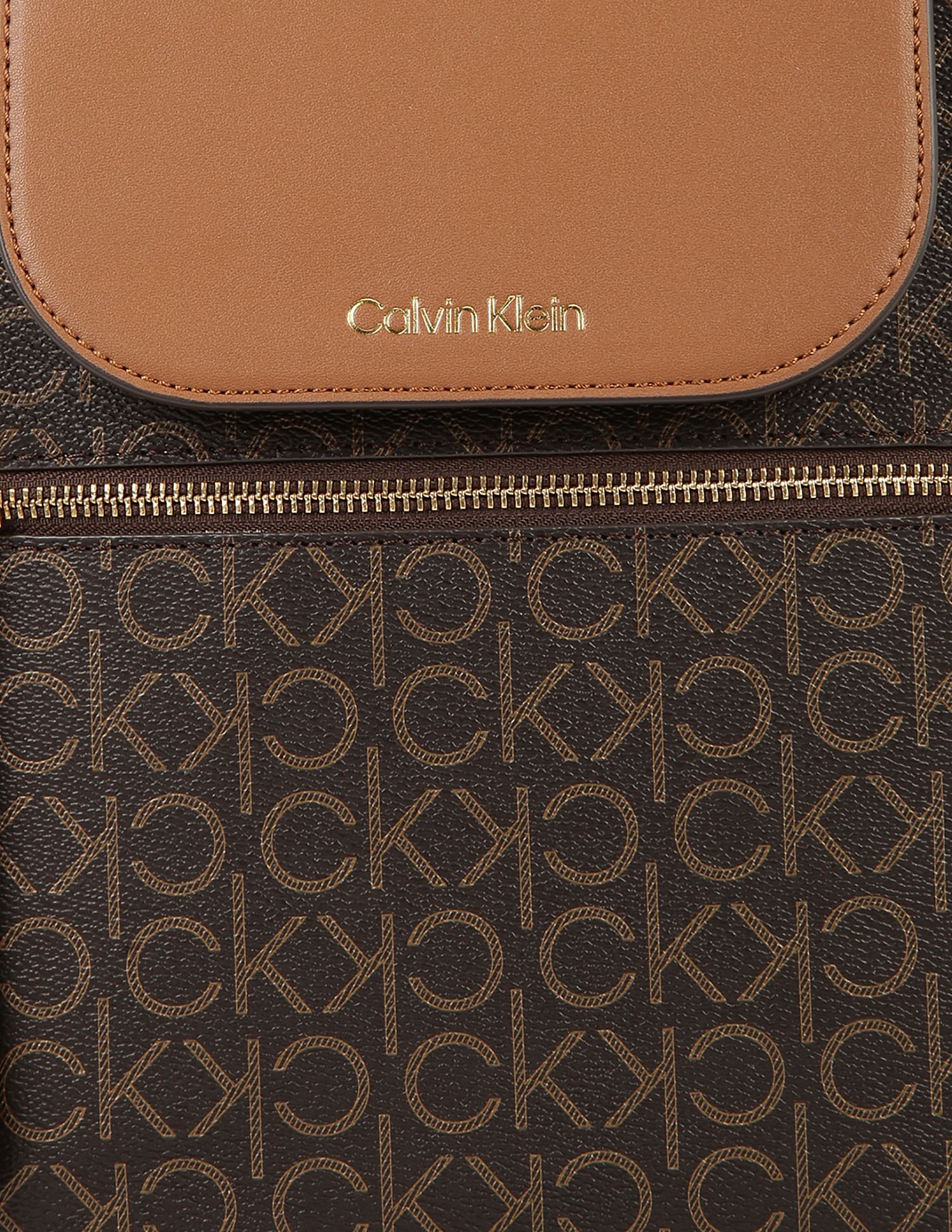 Calvin Klein Monogram Print Garnet Backpack