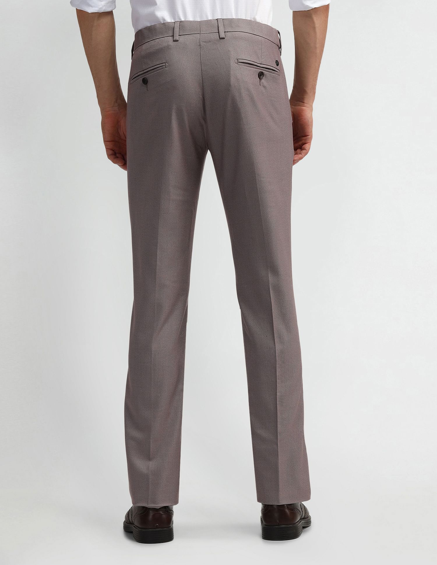Arrow Solid Mid Rise Trousers