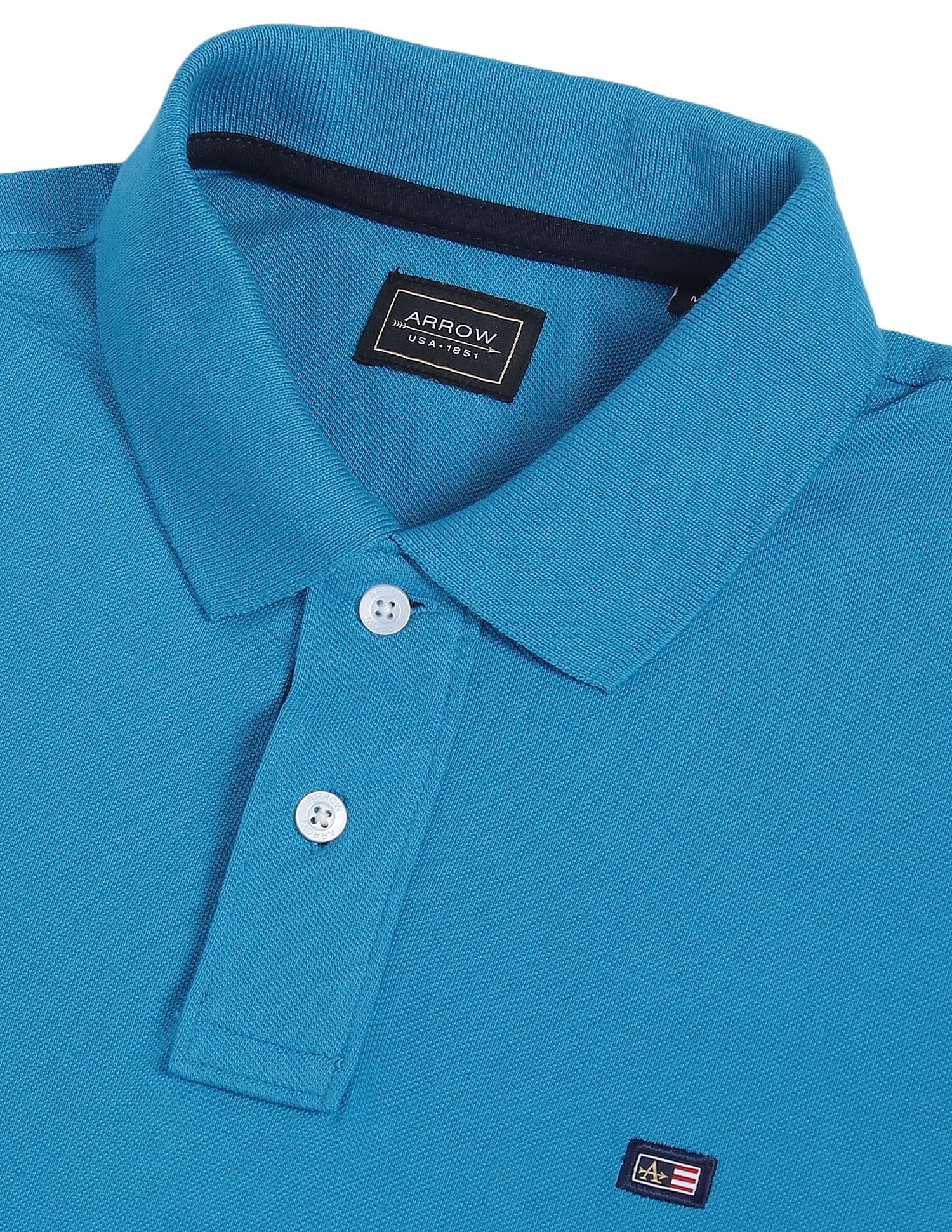Arrow Sports Solid Pique Cotton Polo Shirt