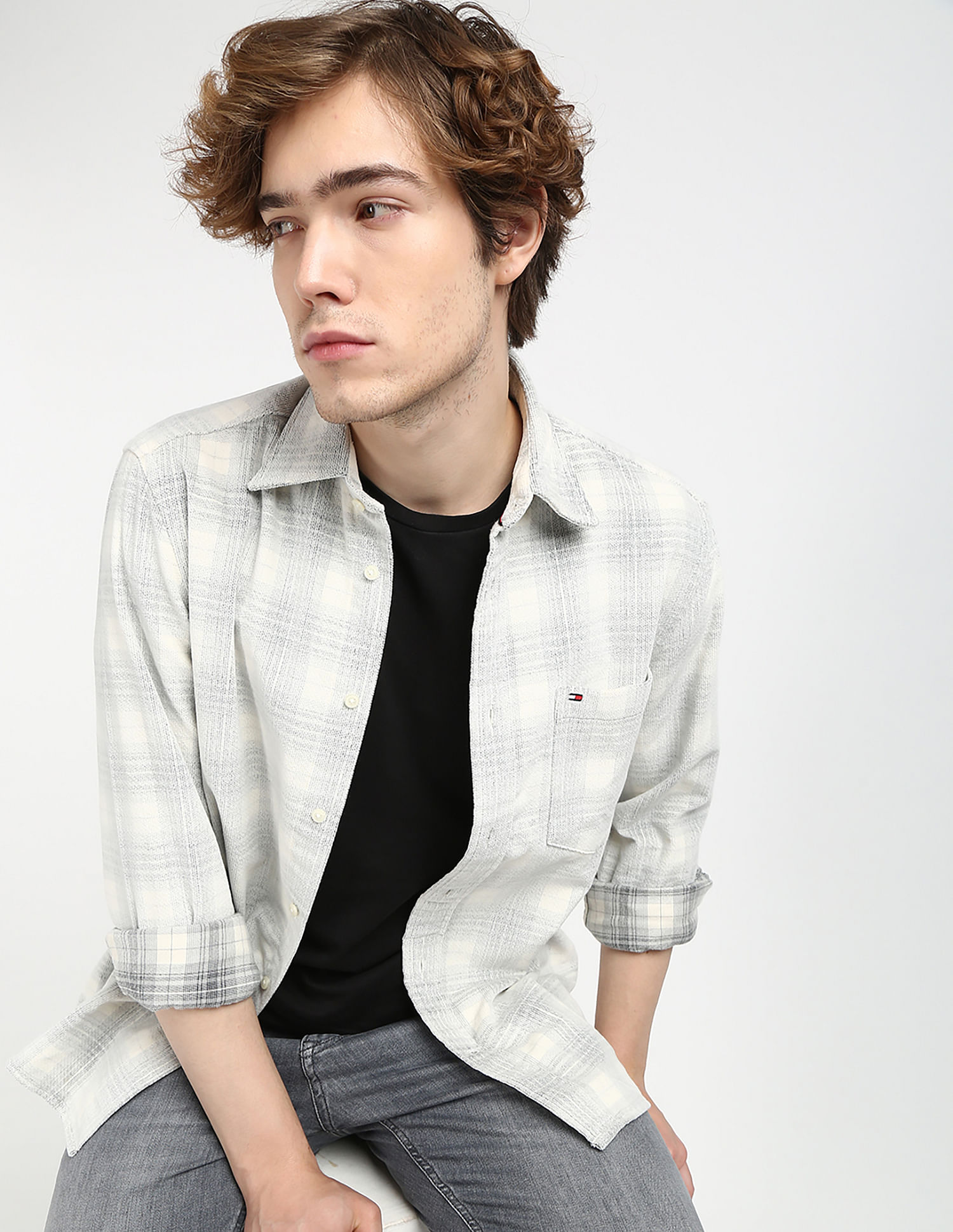 Tommy Hilfiger Corduroy Tartan Checked Shirt