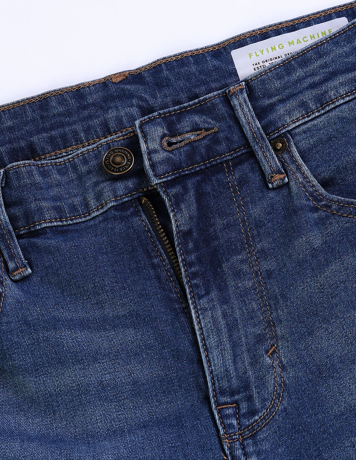 Flying Machine F-Jango Straight Fit Stone Wash Jeans