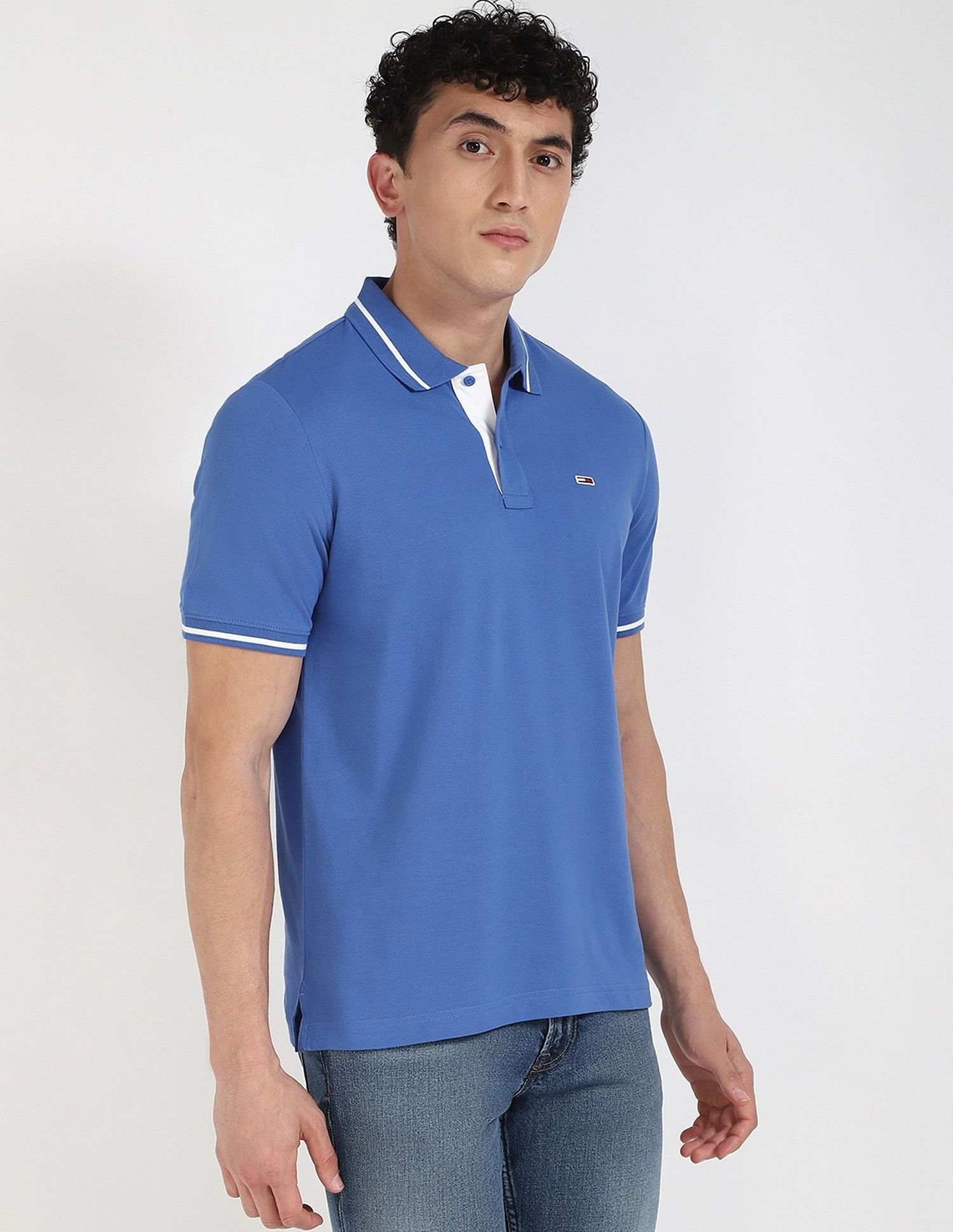 Tommy Hilfiger Solid Regular-Fit Cotton Polo Shirt