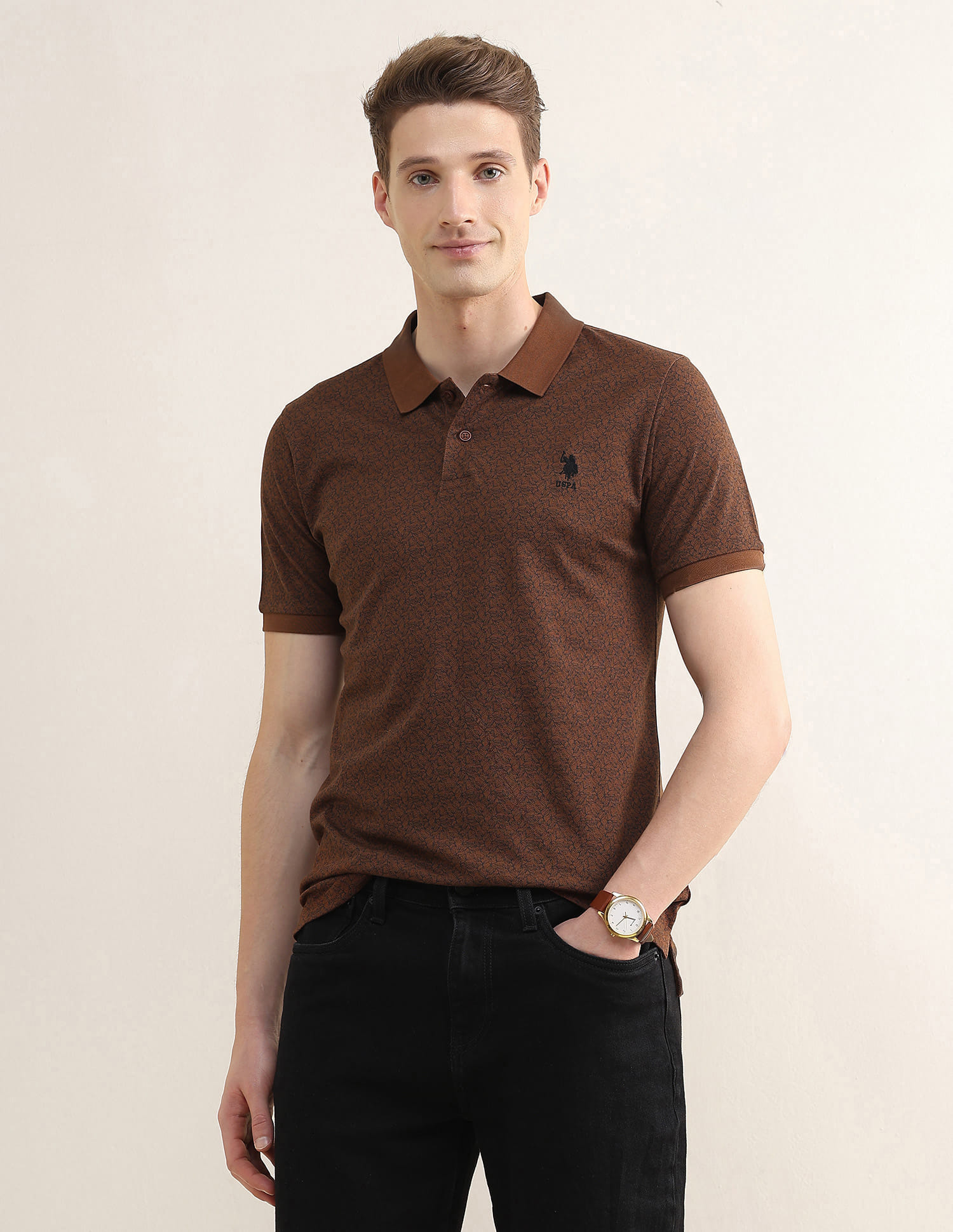 Buy U.S. Polo Assn. Tropical Printed Slim Fit Polo Shirt - NNNOW.com