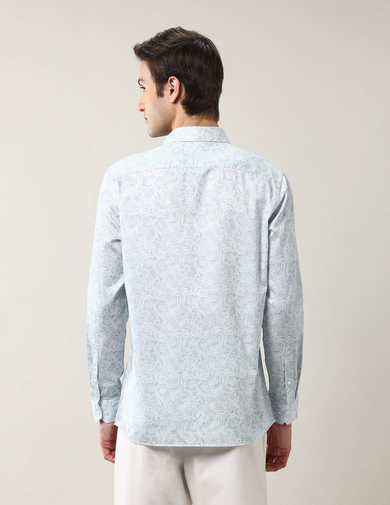 Arrow Floral Printed Liberty Classic Fit Ceremonial Shirt