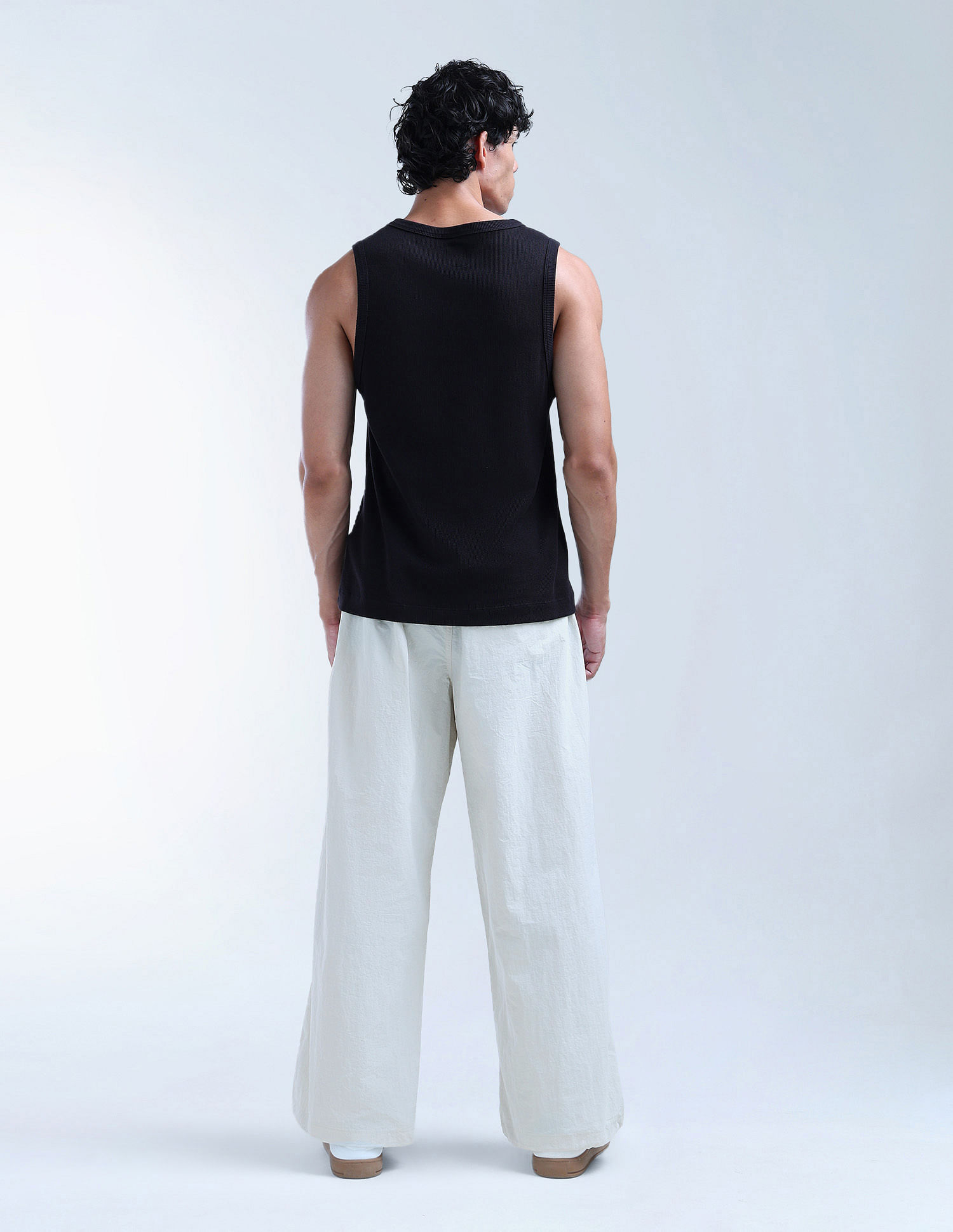Flying Machine Mid Rise Cobain Loose Fit Parachute Trousers