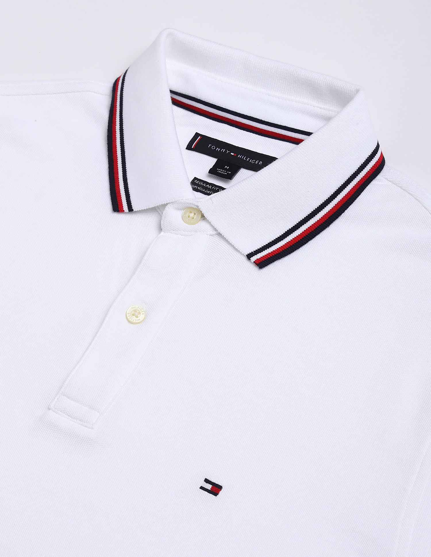 Tommy Hilfiger Solid Regular-Fit Cotton Polo Shirt