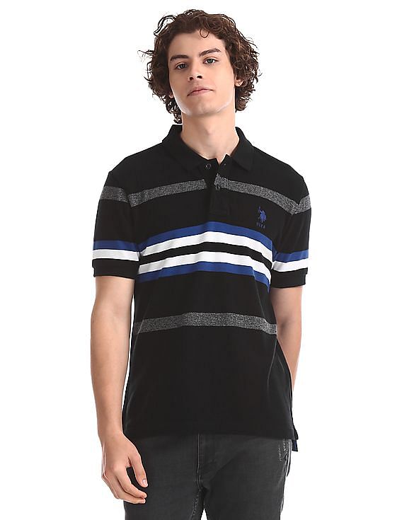 U.S. Polo Assn. Horizontal Stripe Cotton Polo Shirt