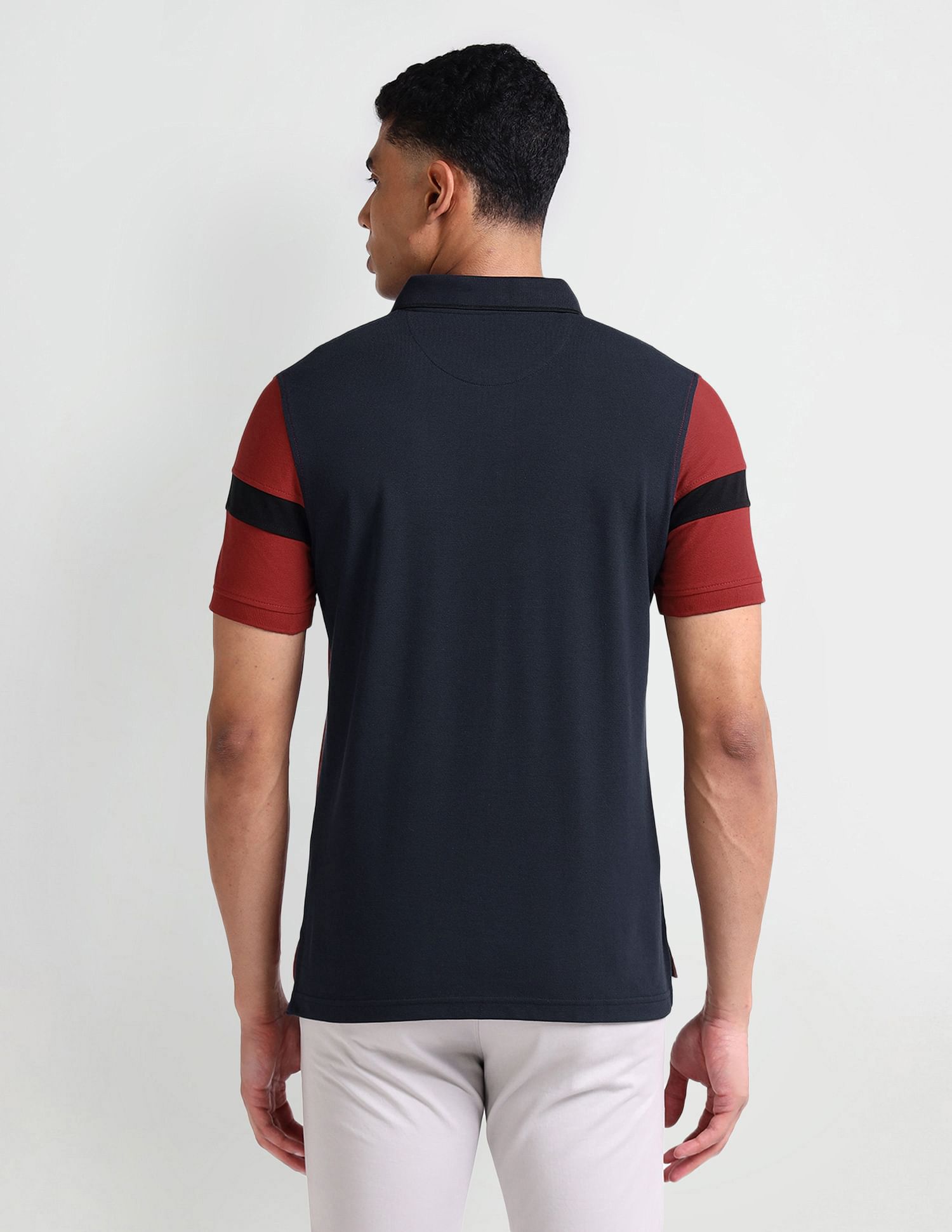 Arrow Sport Short Sleeve Color Block Polo Shirt