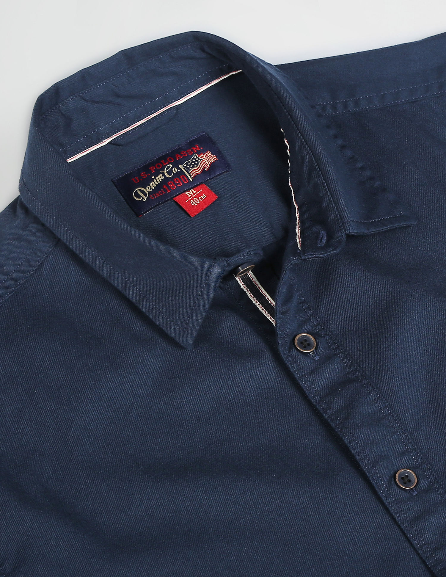 U.S. Polo Assn. Denim Co. Cotton Solid Twill Shirt