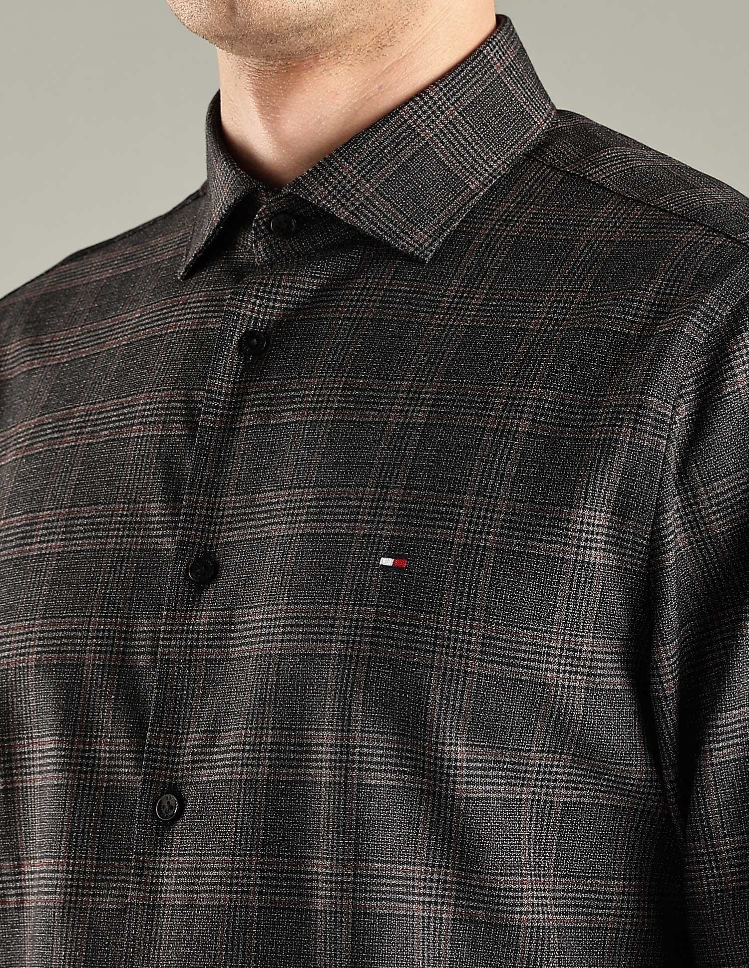 Tommy Hilfiger Checks Regular-Fit Cotton Shirt