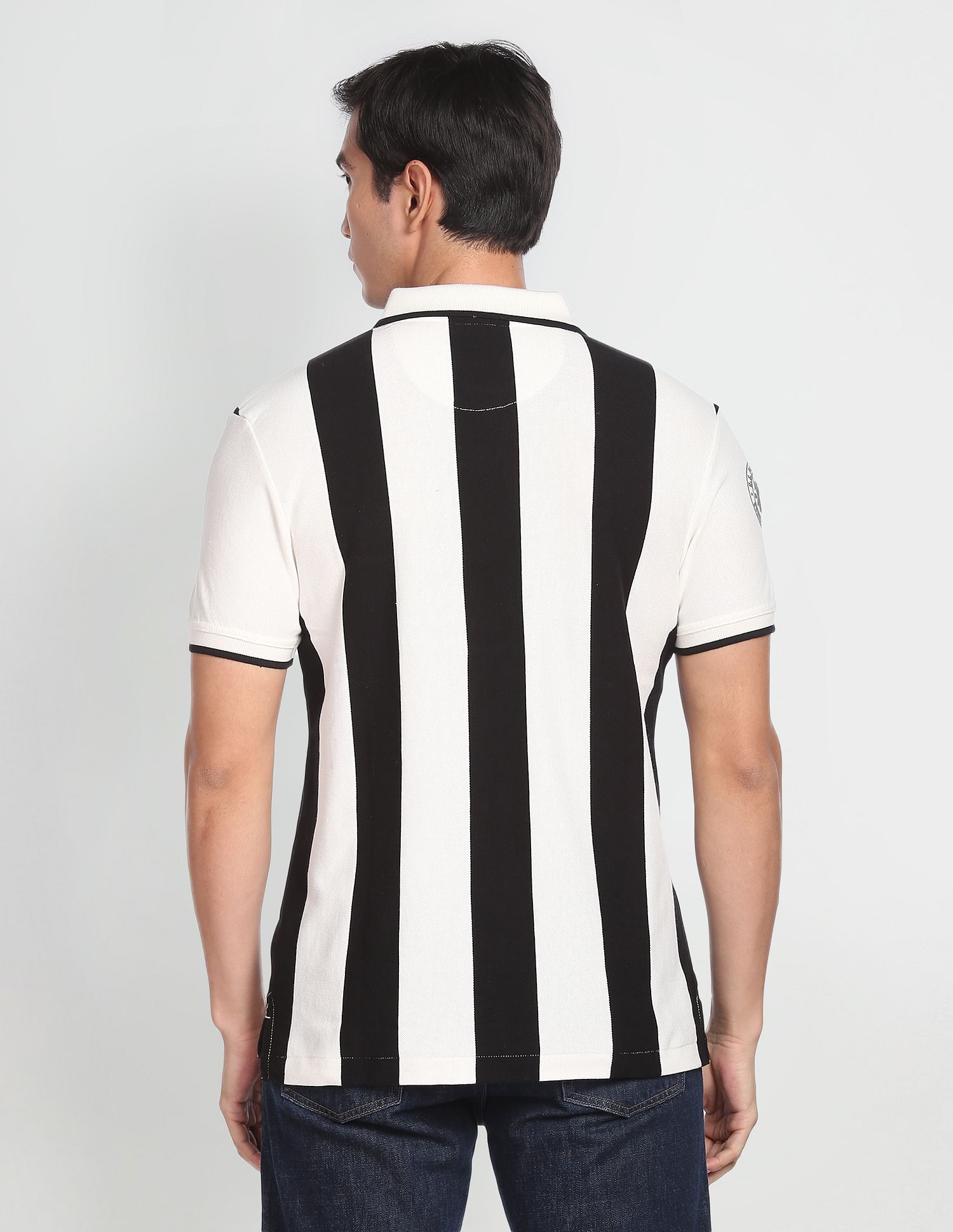 U.S. Polo Assn. Denim Co. Iconic Vertical Stripe Polo Shirt