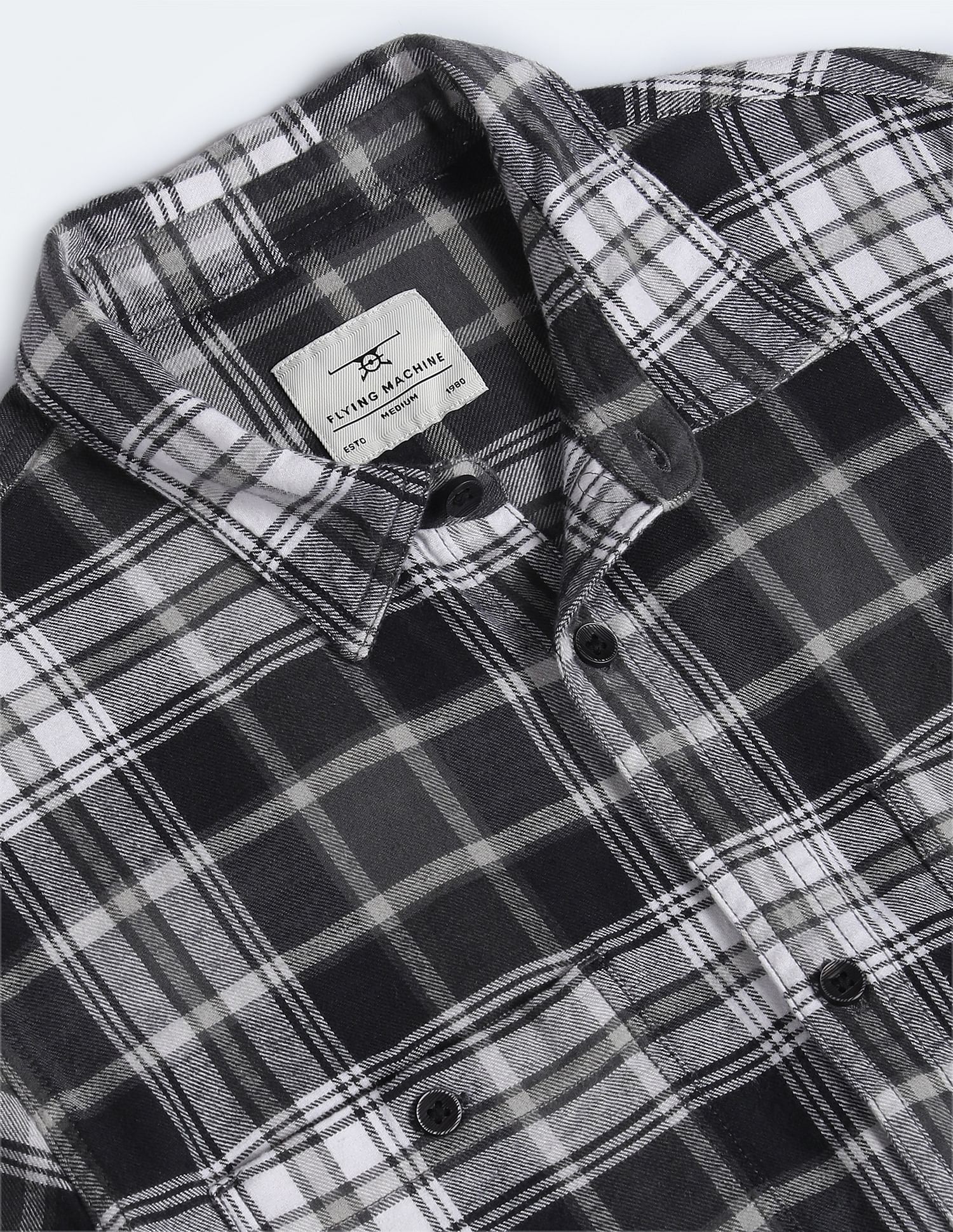 Flying Machine Tartan Check Relaxed Overshirt