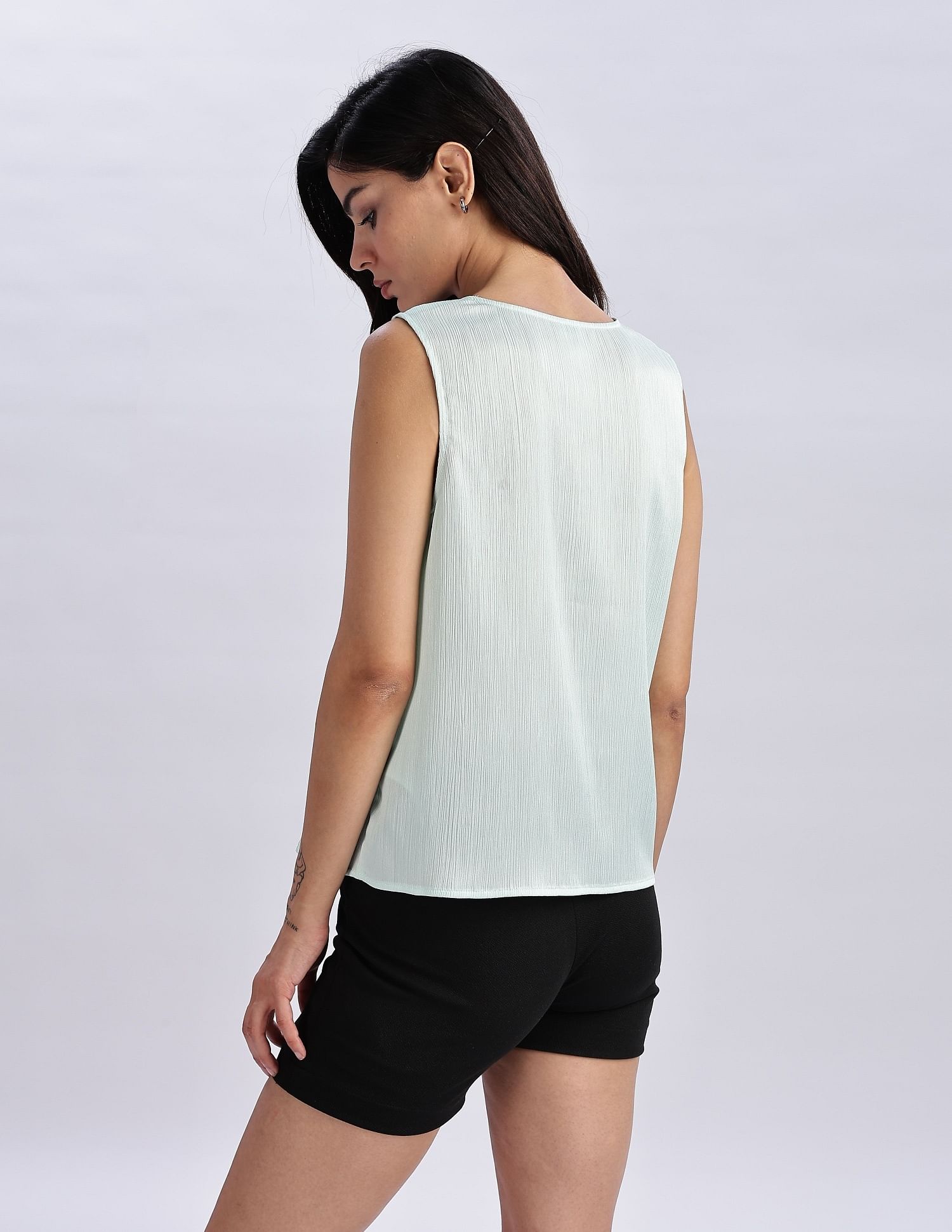 Calvin Klein Jeans Regular Fit Polyester V-Neck Tops