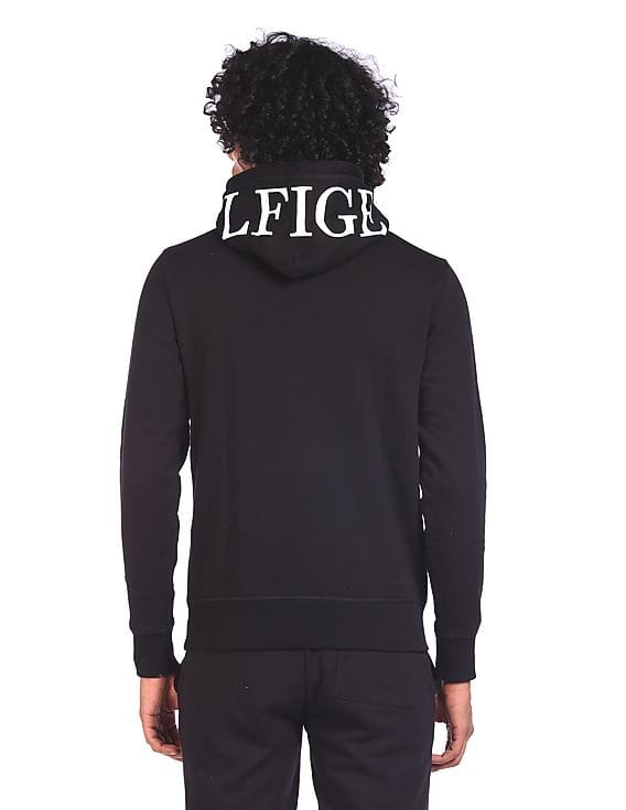 Buy Tommy Hilfiger Men Black Brand Print Hoodie Sweatshirt - NNNOW.com
