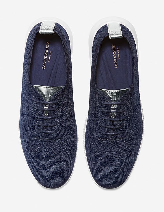 Buy Cole Haan Women Navy 2.ZERØGRAND Wingtip Oxfords - NNNOW.com
