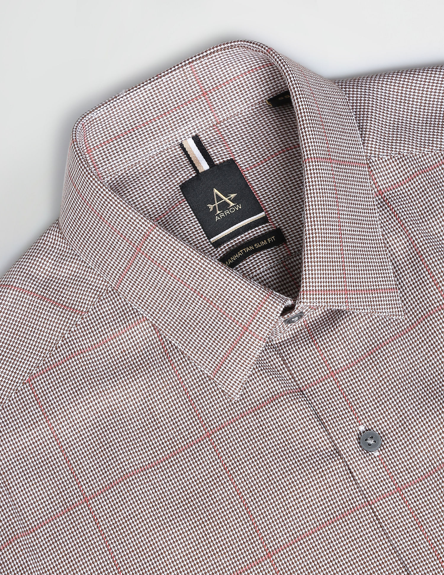 Arrow Newyork Houndstooth Slim Check Shirt
