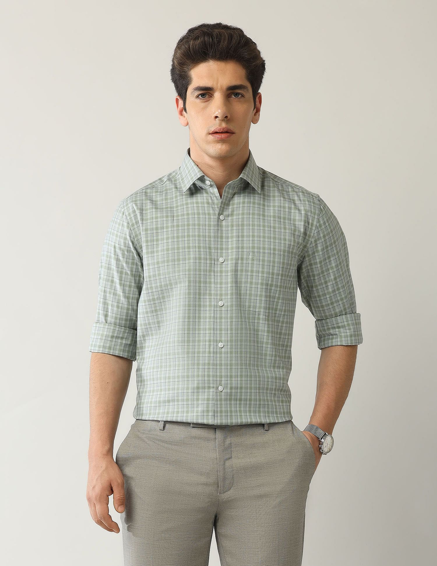 Arrow Liberty Classic Fit Plaid Checked Shirt