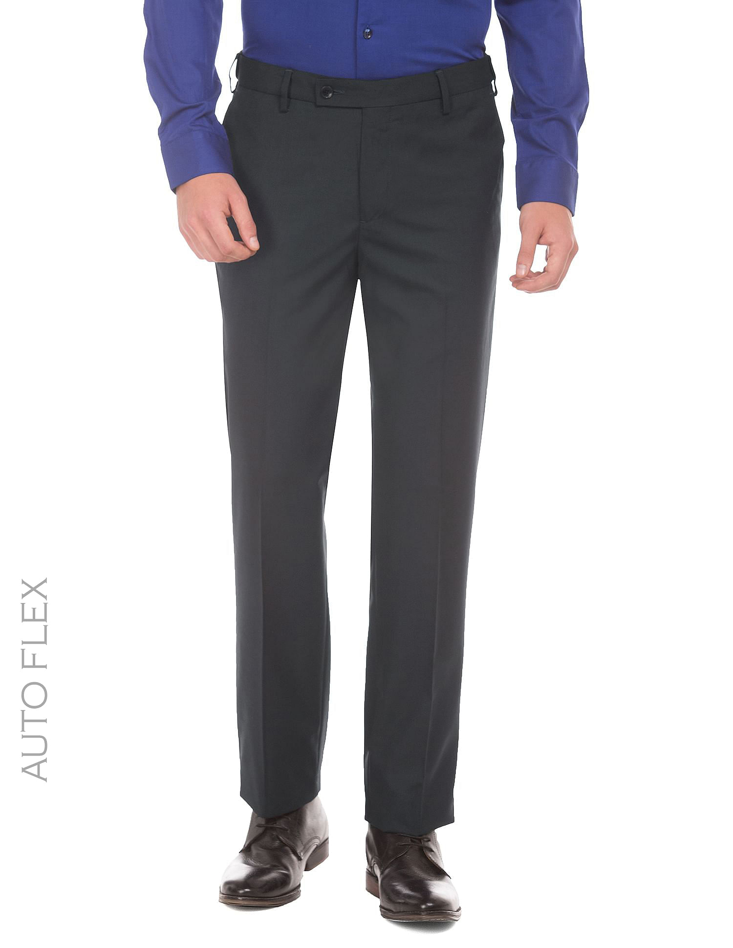 Buy Arrow Navy Checked Formal Trousers at Amazonin