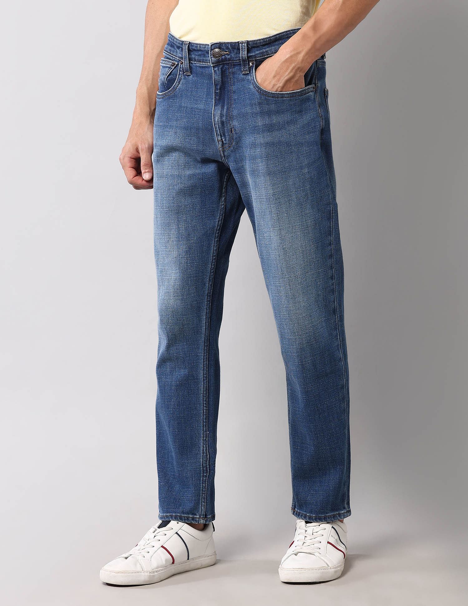 U.S. Polo Assn. Denim Co. Cole Comfort Cropped Fit Blue Vintage Jeans