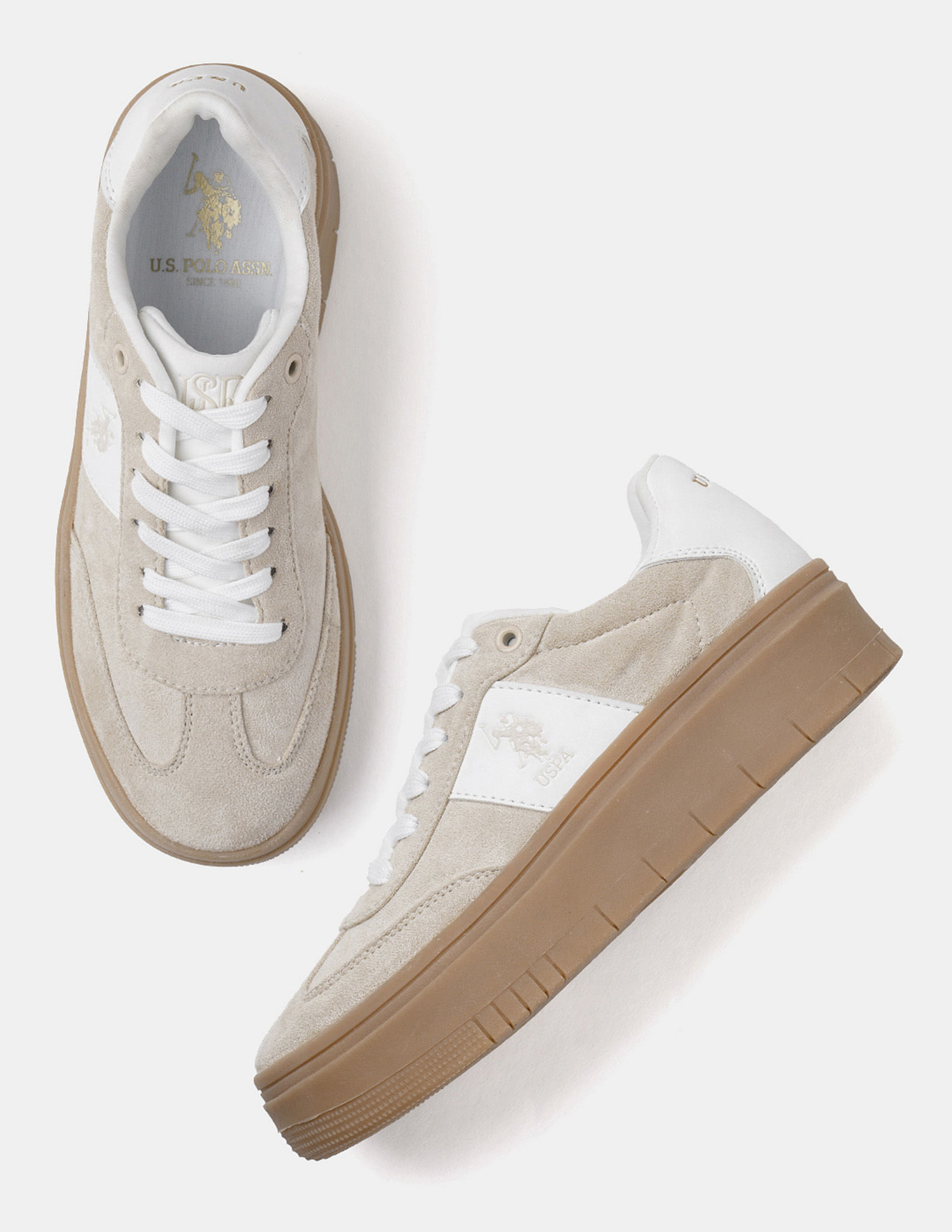 U.S. Polo Assn. Women Colourblocked Zaira Sneakers
