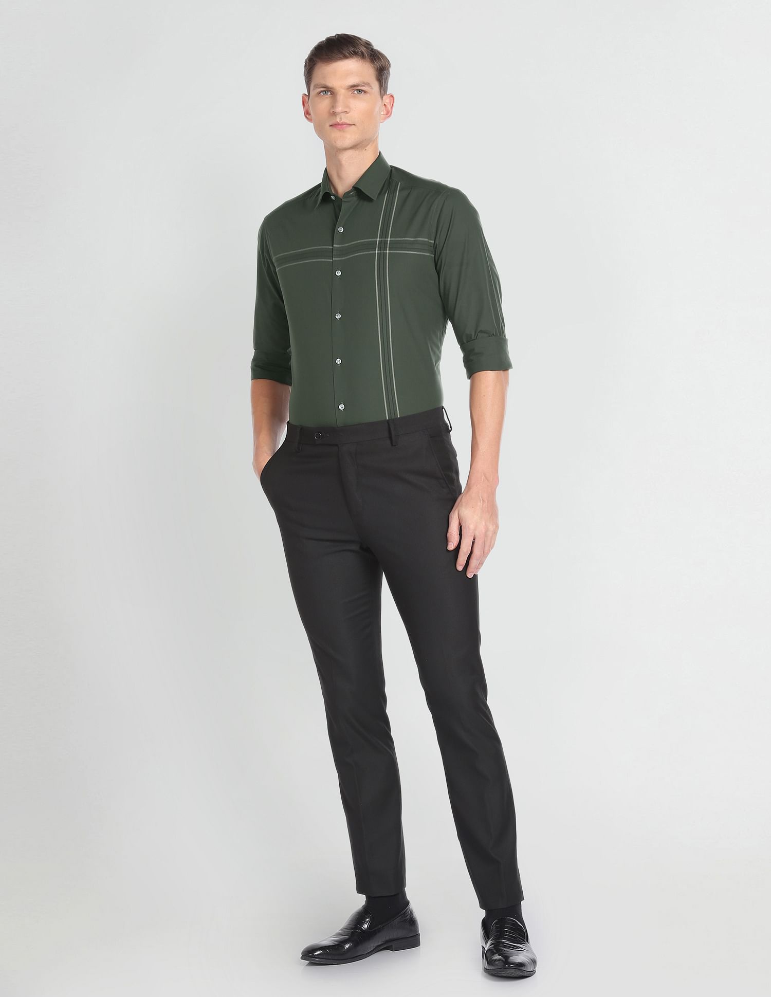 Arrow Striped Slim Fit Shirt