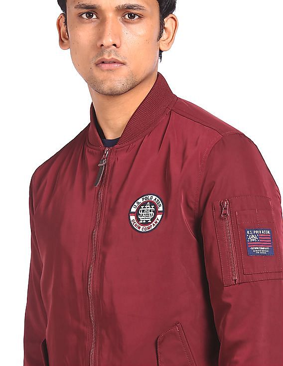 Maroon on sale bomber jackets