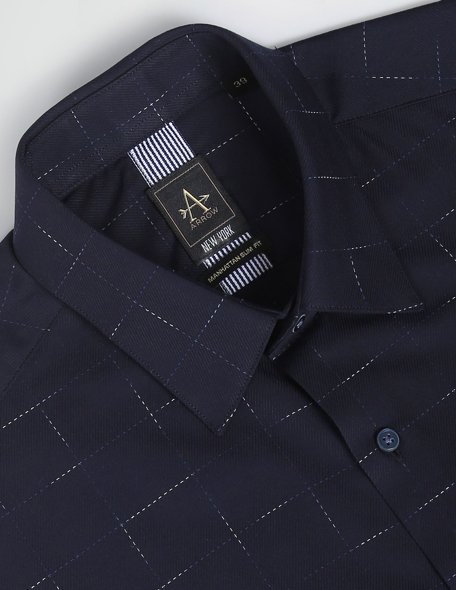 Arrow Newyork Windowpane Check Twill Shirt