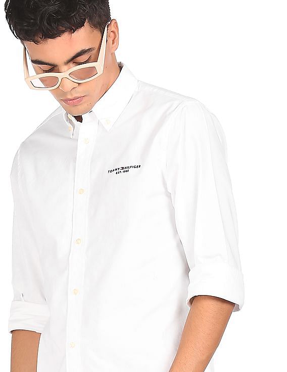 tommy hilfiger white oxford shirt