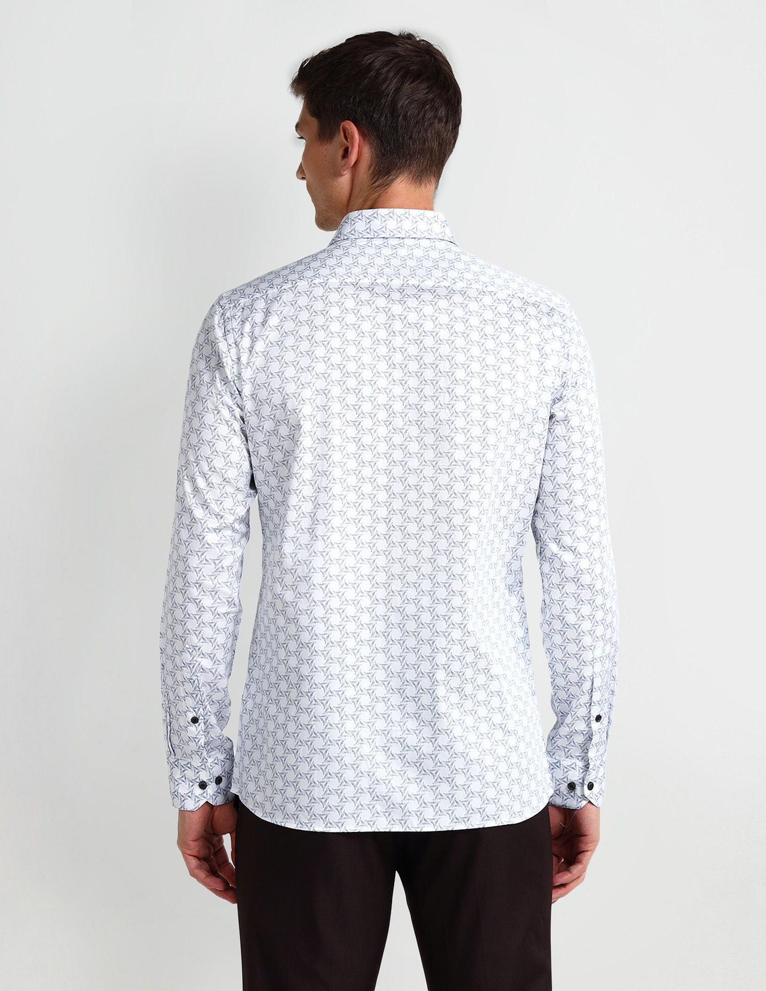 Arrow Manhattan Slim All-Over Printed Shirt