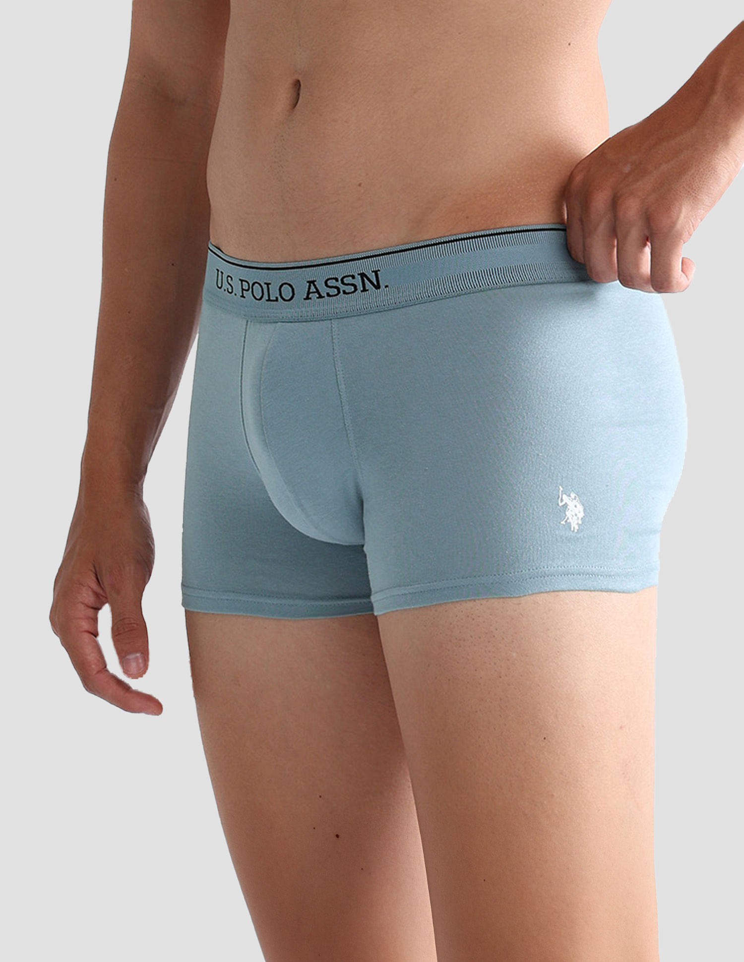 U.S. Polo Assn. Mid Rise Solid OET15 Trunks - Pack Of 3