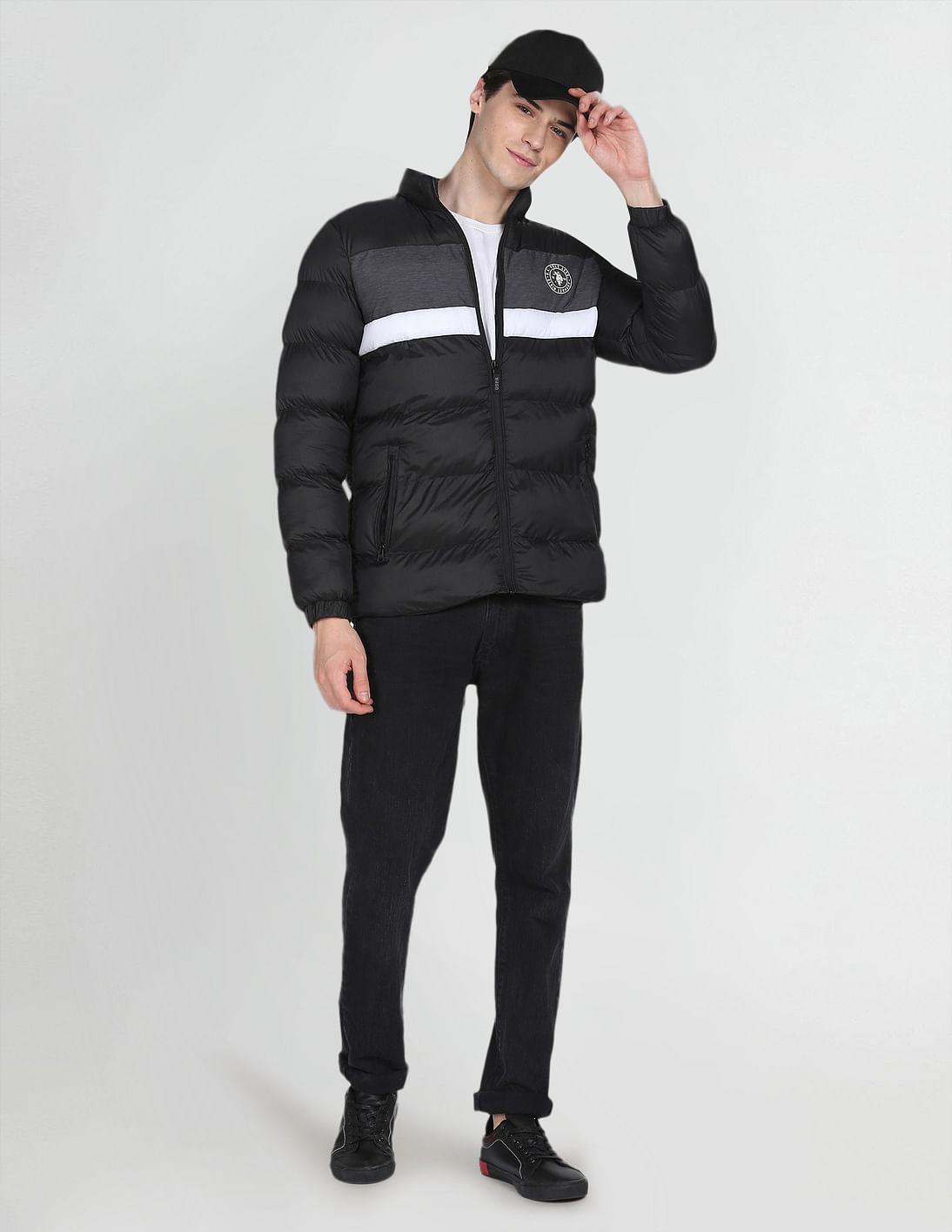 Buy High Star Men Black Solid Denim Jacket - Jackets for Men 8081687 |  Myntra